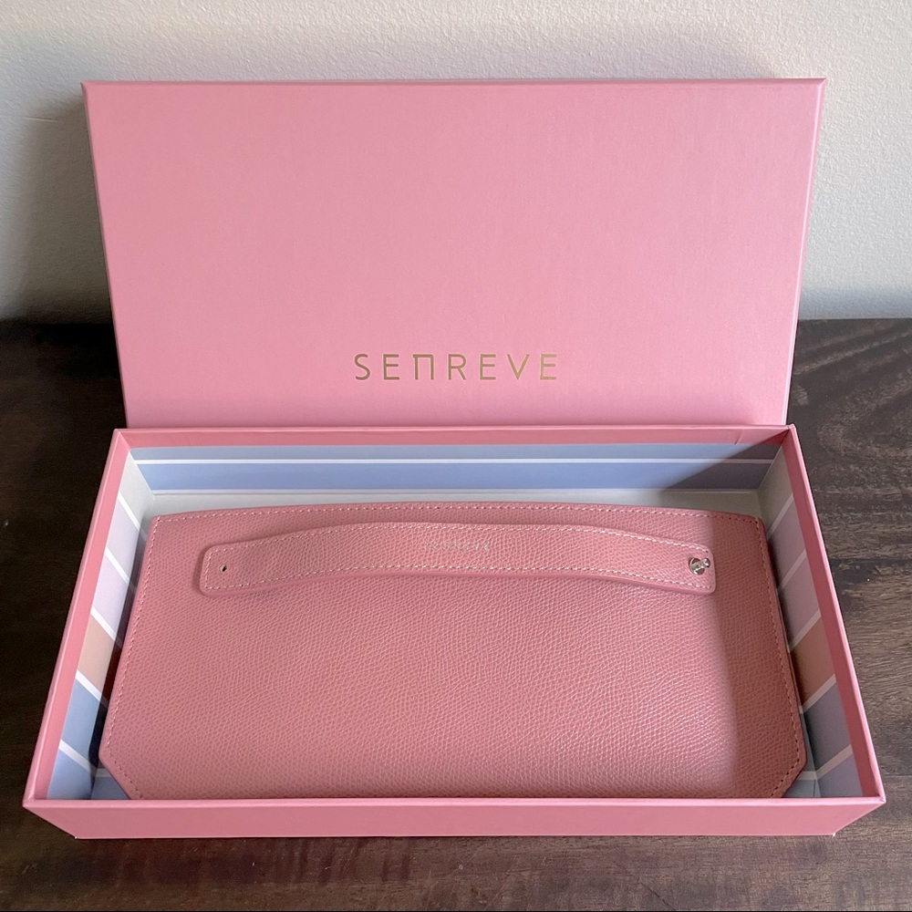 🚨 HOST PICK 🆕 Senreve Bracelet Pouch - Pebbled Pink Mauve w/Silver Hardware